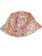 Girls Kids Toddler Hat Multicolor Floral Lined Cotton Bucket Beach Cap Summer