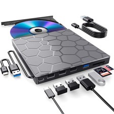 8in1 External UltraSlim Portable CD DVD Drive USB 3.0 Optical Player