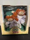 Vintage Cabbage Patch Kids Twins Girls Doll Set NIB Red Hair Green Eyes 1985 HTF