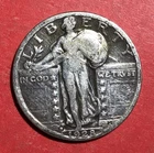 1928D US Standing Liberty SILVER Quarter! "Denver" Mint! VG Details! Old Coin!