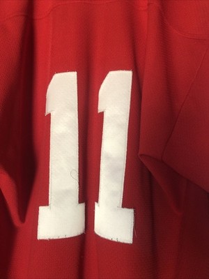 Vintage 70s Red PENNCREST Hockey Number 11  Game Projoy Clean Jersey LRG