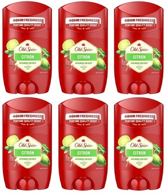 6x Old Spice Citron Deodorant Solid Stick For Men 6x50ml