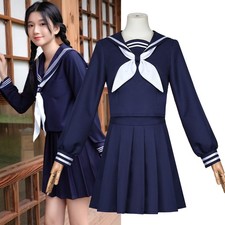 Anime Costumes Cosplay JK Skirt School girl Sailor Suit Halloween Uniform Party