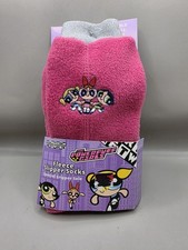 Y2k Vtg NEW The Powerpuff Girls Fleece Slipper Socks Pink Gripper Sole CN 7-14 S
