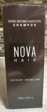 Nova Hair Dark Brown Hair Dye Shampoo - Men and Women - 200 ml - Exp 08/27