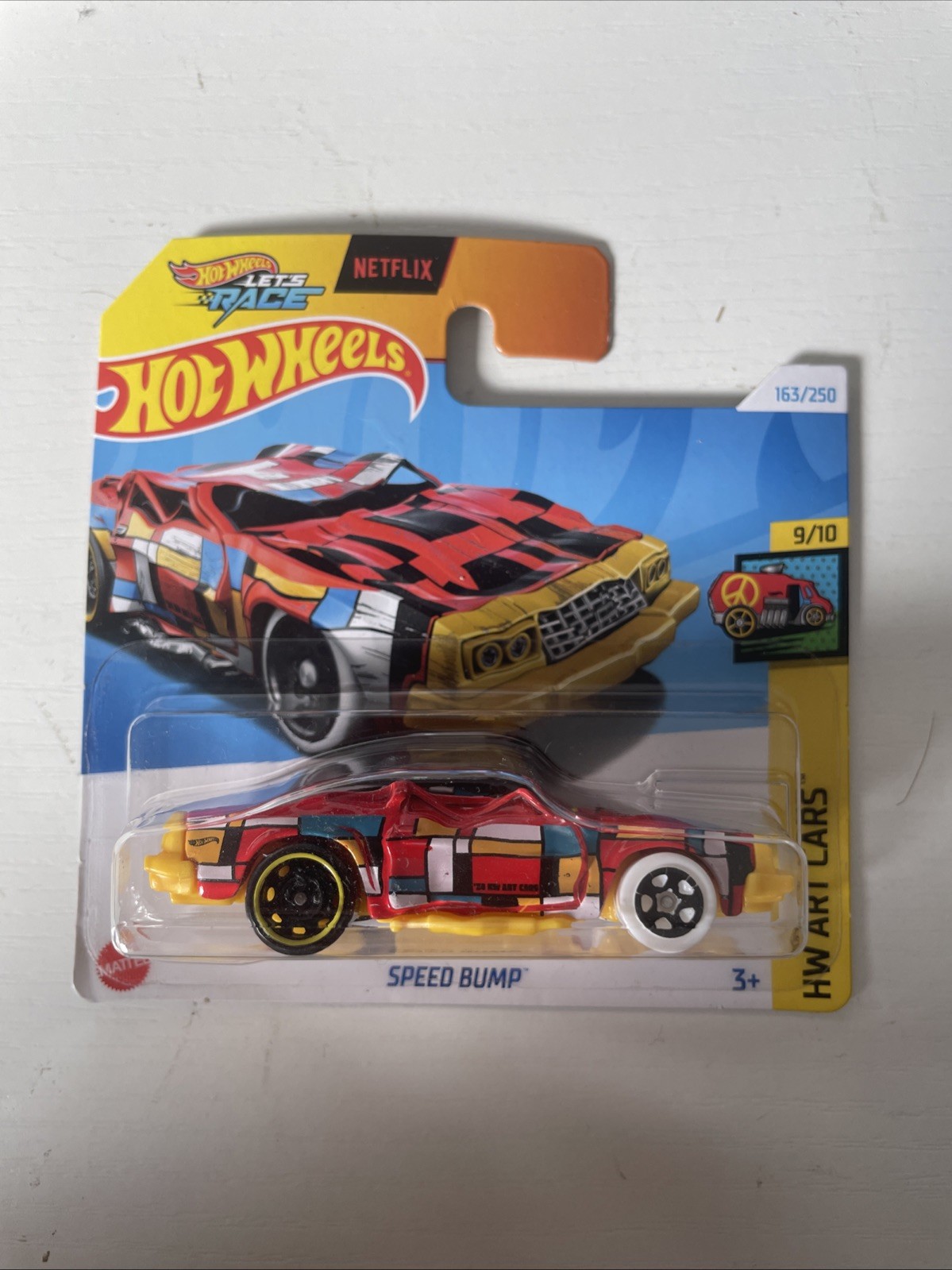 Hot Wheels Speed Bump Red 163/250 HW Art Cars 2024, HW Lets Race
