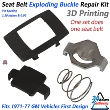 For 1971-77 GM Chevy / GMC Seat Belt Exploding Buckle Repair Kit w/ Lock Bracket