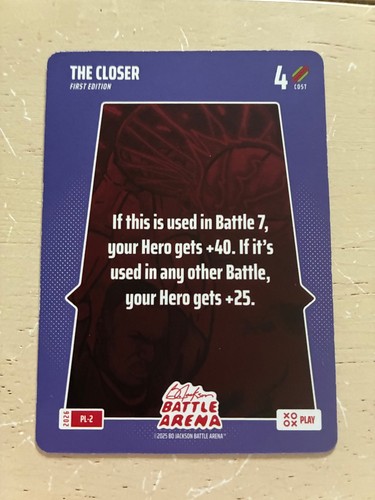 Bo Jackson Battle Arena 2026 Play 2 (PL-2) SSP The Closer 1st Edition