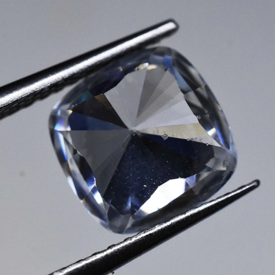 4.00 Ct Cushion Shape 7 MM White Zircon Brilliant Certified AAA+ Loose Gemstone - Image 4 of 4