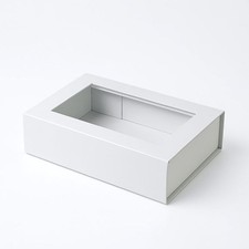 Magnetbox Geschenkbox Weiß mit Fenster 200x1...