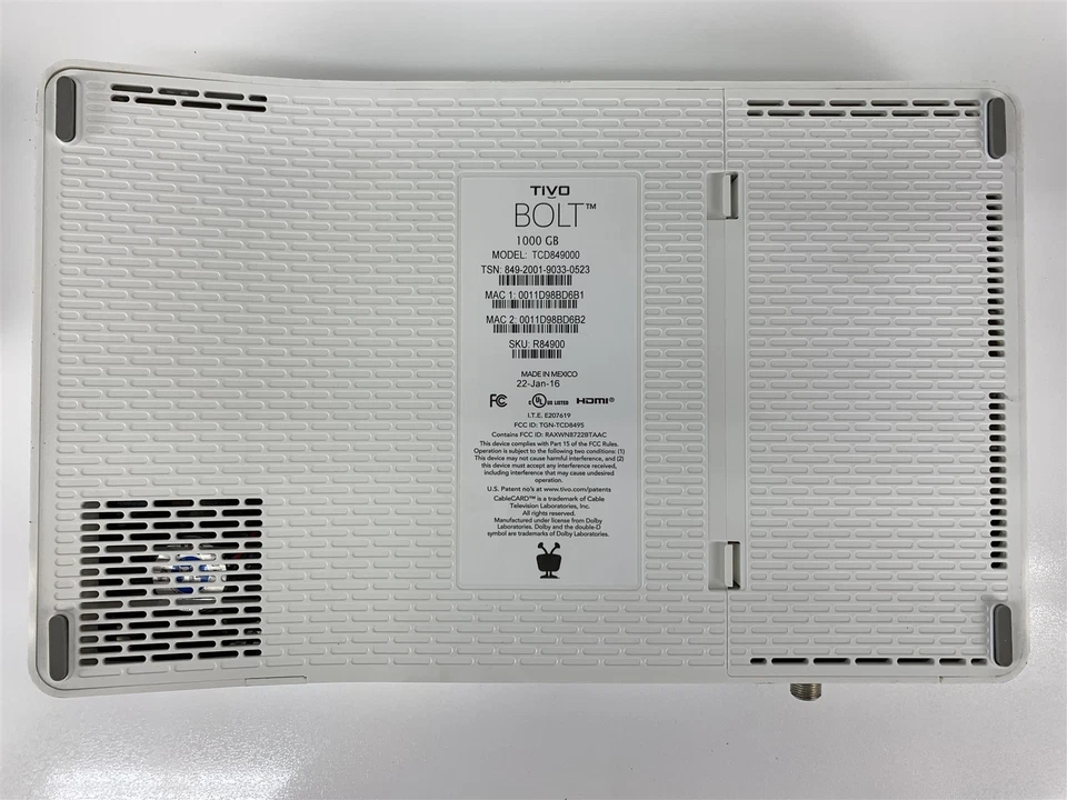 Tivo Bolt 1000GB DVR 4-Tuner OTA DVR White TCD849000 (Antenna or Cable) - Image 4 of 4