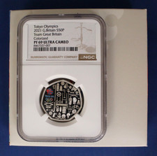 2021 Silver Proof 50p coin "Tokyo Olympics - Team GB" NGC PF69 with Case & COA