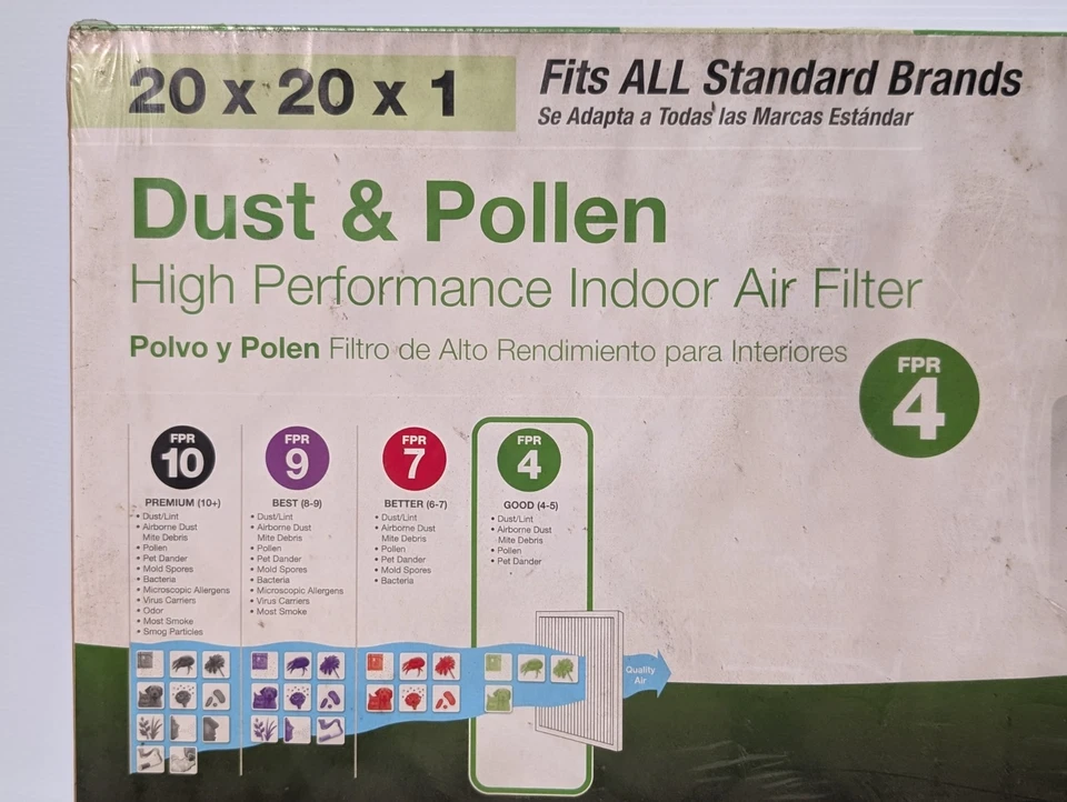 Lot of 2 Rheem 20"x20"x1" Dust & Pollen Filter, 1 pc Filter King 20x20x1 UNUSED - Image 3 of 4