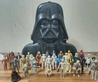 Vintage 1980s Kenner Star Wars HUGE Lot Of 32 Figures w/ Darth Vader Case