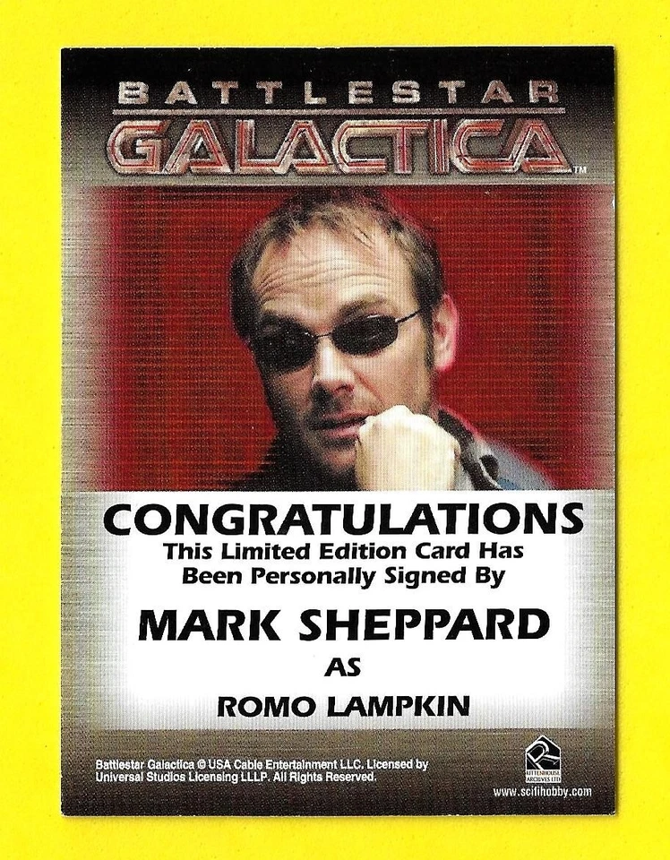 2008 Battlestar Galactica Staffel 3 Autogramm Mark Schäferhund Als Romo Lampkin - Bild 2 von 3