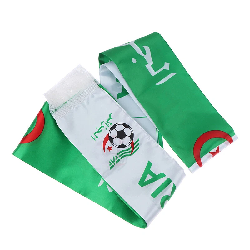 12 145CM Algeria Flag Custom Scarf Football Team Scarves Printing Satin Ba 6