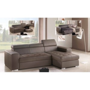 Dettagli su divano letto cuba con contenitore poggiatesta recline colore tortora Divano color tortora