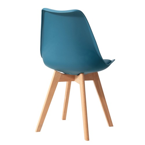 Set di 6 Sedie Tulip Design Gambe polipropilene Legno di faggio Verde - Foto 5 di 12