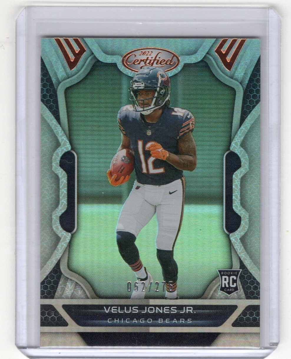 Velus Jones Jr. 2022 Certified Mirror Bronze Rookie Card 62/275 Bears #131