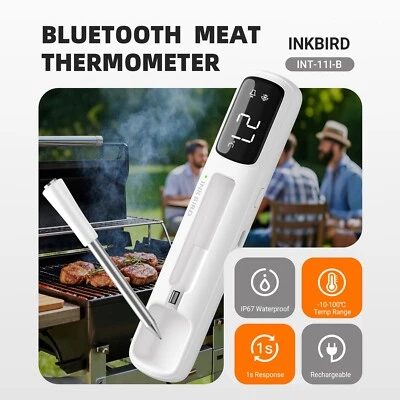 INKBIRD Bluetooth Meat Thermometer INT-11I-B Wireless BBQ Food Probe Waterproof