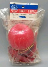NOS Vtg Walco MANY FACETTED BALL Sequin Bead Christmas Ornament Kit Red/White