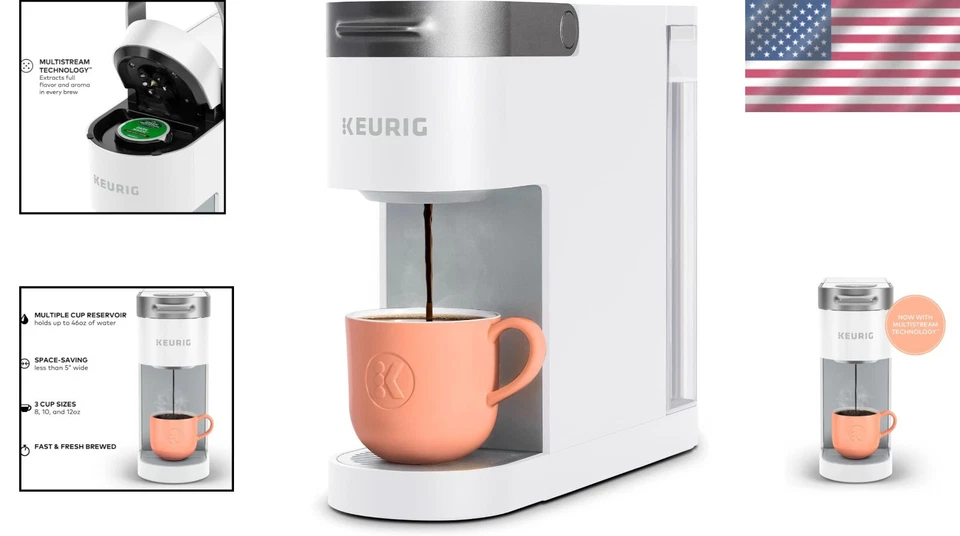 K-Slim Compact Coffee Maker - Brew Fresh Coffee in Minutes, Travel Mug Friendly - Image 2 of 4