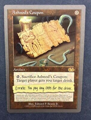 【安心発送】 ASHNOD'S UNGLUED MTG COUPON RARE GATHERING THE MAGIC NM マジック:ザ・ギャザリング