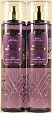 QTY 2 - Bath & Body Works SWEET WHISKEY Fine Fragrance Body Mist Spray 8Oz