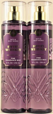 QTY 2 - Bath & Body Works SWEET WHISKEY Fine Fragrance Body Mist Spray 8Oz