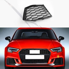 Left Front Bumper Fog Light Cover Trim 17-20 8V5807681AGT94 For Audi RS3 Black
