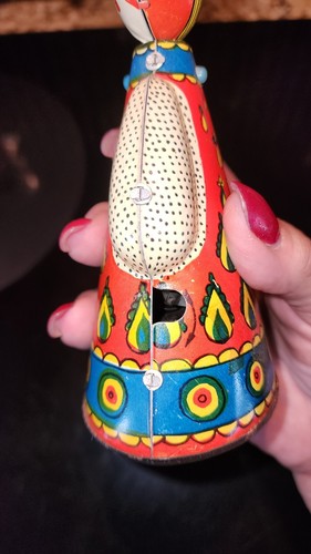 Vintage Wind Up LITHO Toy TIN RUSSIAN DANCING DOLL 6" - Picture 8 of 10