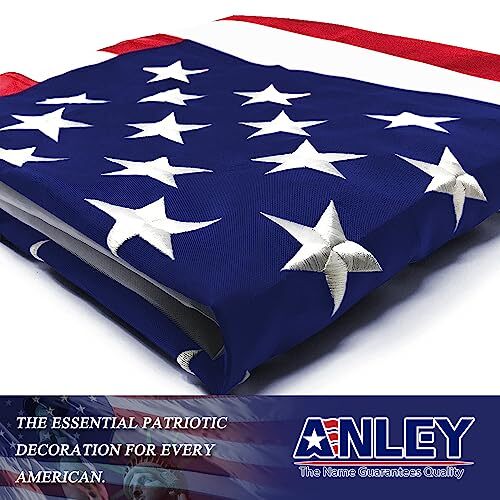 American Flag Large US Flags Made in USA Heavy Duty Embroidered Stars 6 x 10 - Picture 3 of 6