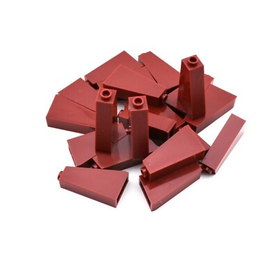 TCM BRICKS Dark Red Slope 75 2x1x3  Roof X10 pieces Compatible Parts fits 4460