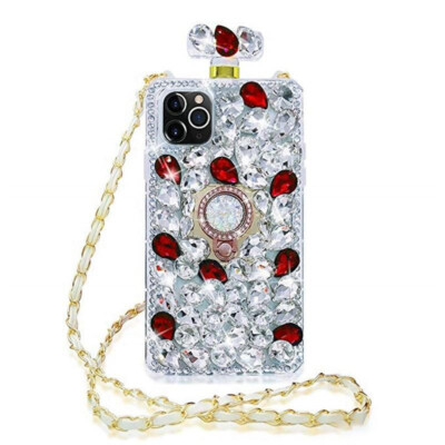 For iPhone 12 11 Pro Max XS XR 8 7 Luxury Rhinestone Diamond Perfume Cottle Case