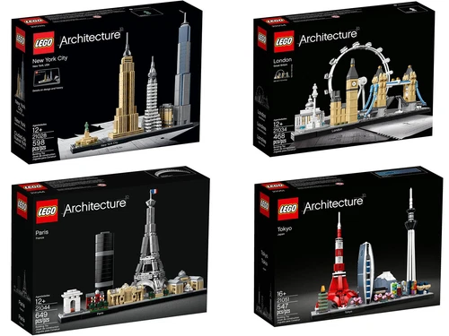 LEGO® Architecture - New York 21028 / London 21034 / Paris 21044 / Tokio 21051