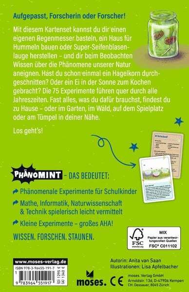 Thumbnail - Moses. - Phänomint 75 Supercoole Experimente Für Draußen