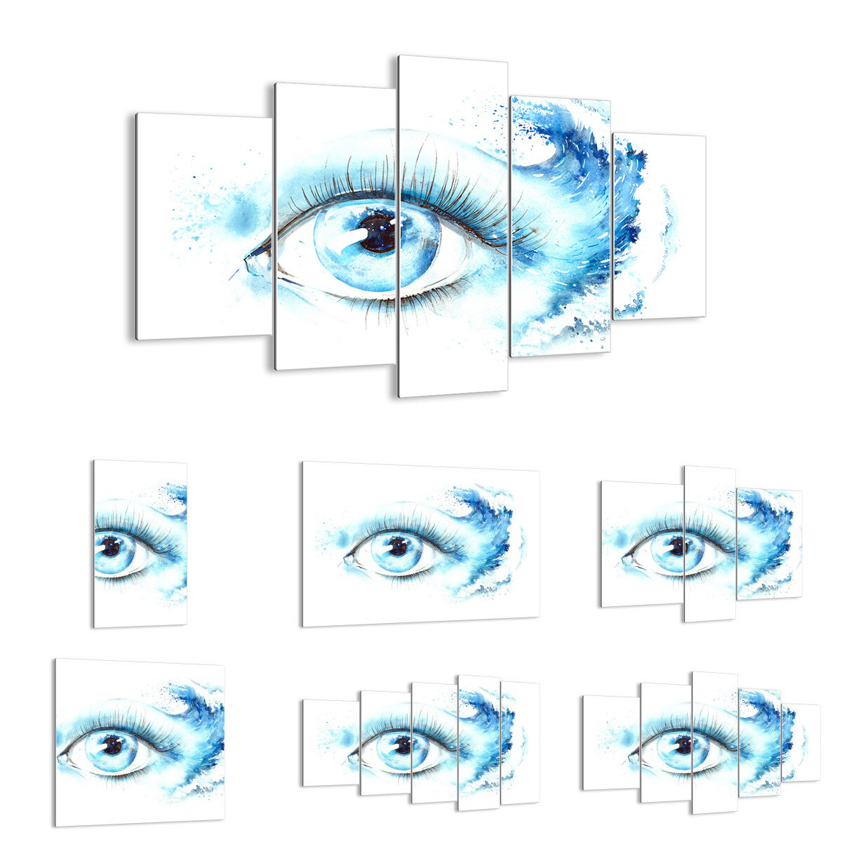 BILD AUF GLAS - GLASBILDER Foto Auge Blau Welle - 30 MUSTER - DE 2996 BILD AUF GLAS - GLASBILDER Foto Auge Blau Welle - 30 MUSTER - DE 2996