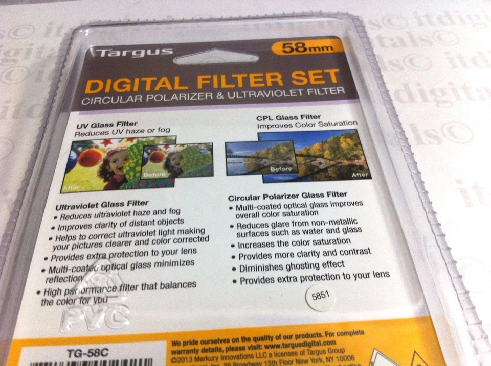 58mm Circular Polarizing + UV CPL CIR-PL Glass Lens Filter 58 mm Multi-Coated MC - Image 2 of 3