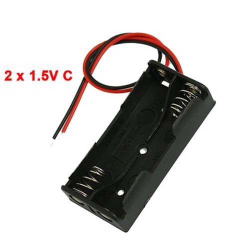 12pcs Wired 2 x 1.5V AA Battery Holder Plastic Case 2 x 1.5V AA Battery Holder - 第 2/2 張圖片