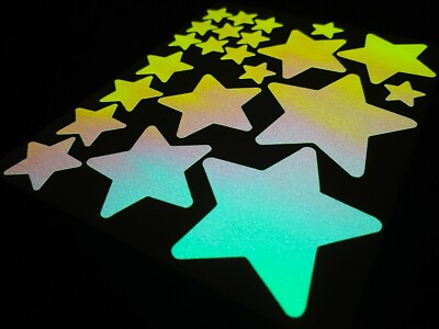 OPAL Glow In The Dark STARS (sortiert) Aufkleber abziehen und kleben Lichtschalter