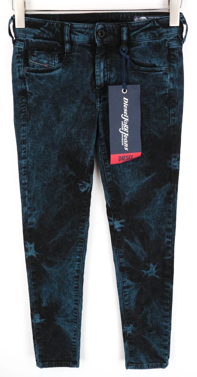 DIESEL D-Ollies-SP-NE 084AF Sweat Jogg Women Jeans W23 Slim Blue Girls Stretch
