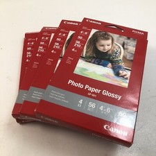 Canon Pixma Inkjet Photo Paper Glossy GP-601 4"x 6" 50 Sheets 4 PACKS Sealed