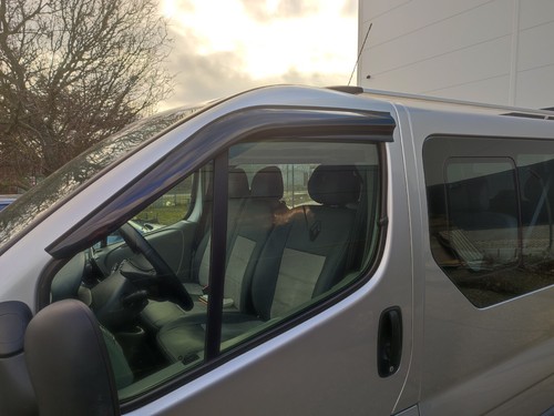 2PCS VAUXHALL VIVARO 2003-2015 EXTERNAL FIT WIND RAIN SUN SMOKE GUARD DEFLECTORS - Picture 22 of 24