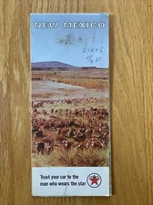 Texaco Map New Mexico Albuquerque Las Cruces Rio Rancho Gas Oil 1966 Folding
