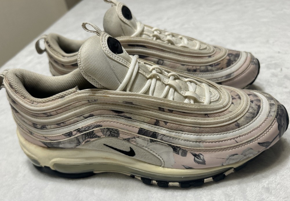 Nike Air Max 97 Womens Running Shoes Pink Floral Sneakers Size 8.5 BV6119-600