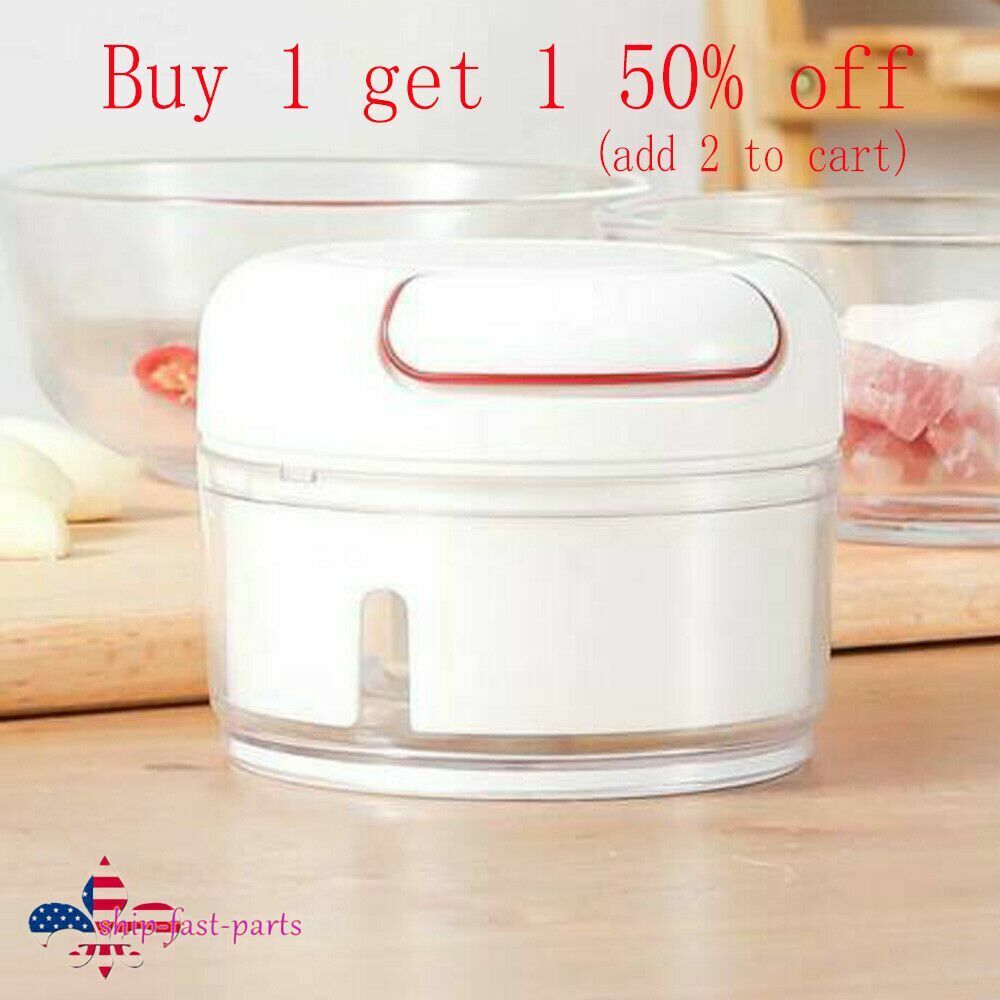 Garlic Cutter Fruit Vegetable Onion hand pull Press Manual Food Speedy Chopper-image