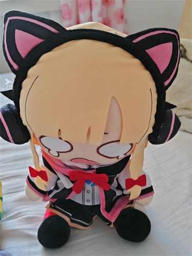 Anime Blue Archive Plush Doll Saiba Momoi Sitting Pose Dress Up Stuffed Toy 35cm - Picture 2 of 15