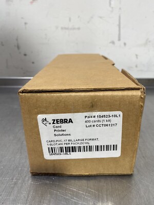 ナツです♩ 104523-111 Zebra white PVC 30 mil cards (500 cards)