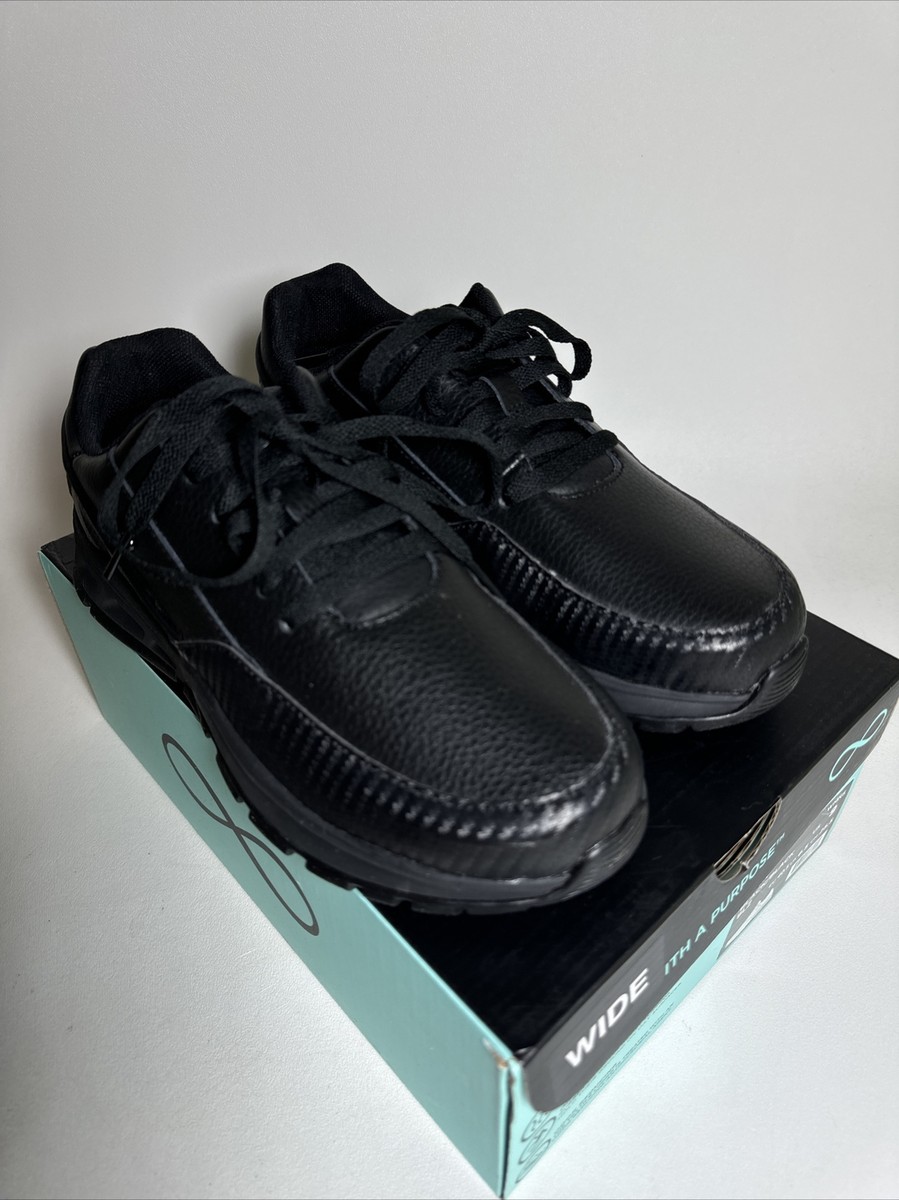 Infinity by Cherokee Flow Work Sneakers Size Wide Womens Black NIB Lace Up
