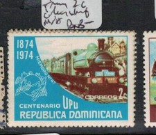 Dominican Republic SC 1974 UPU Train 2c Color Shift MNH (2ecz)